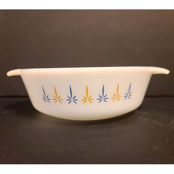 Anchor Hocking Fire King Candlelight / Candle Glow 1 Qt Casserole Round Dish 436 - Picture 2 of 5
